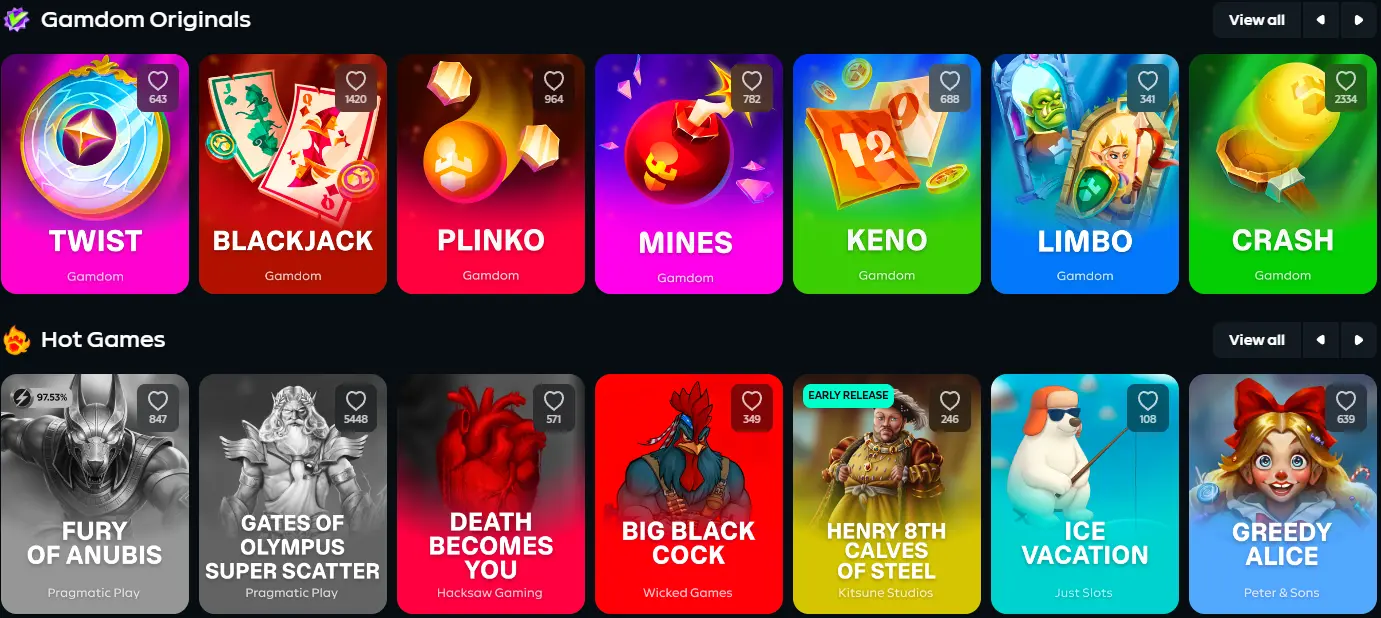 gamdom slots